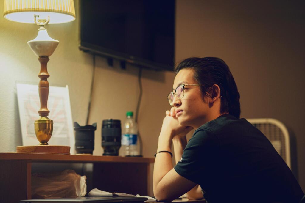 reflection thinking businessman