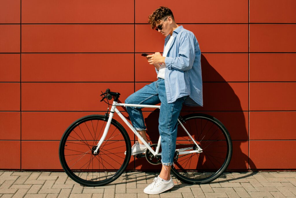 自転車スマホ